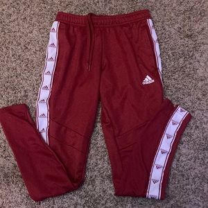 Red & Grey Adidas joggers